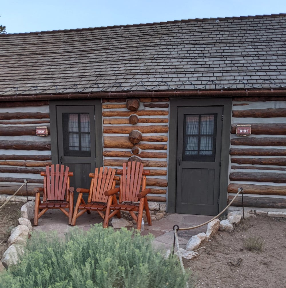 The Buckey O’Neill Cabin was built in the 1890s and is now a guest suite for Bright Angel Lodge in Grand Canyon Village