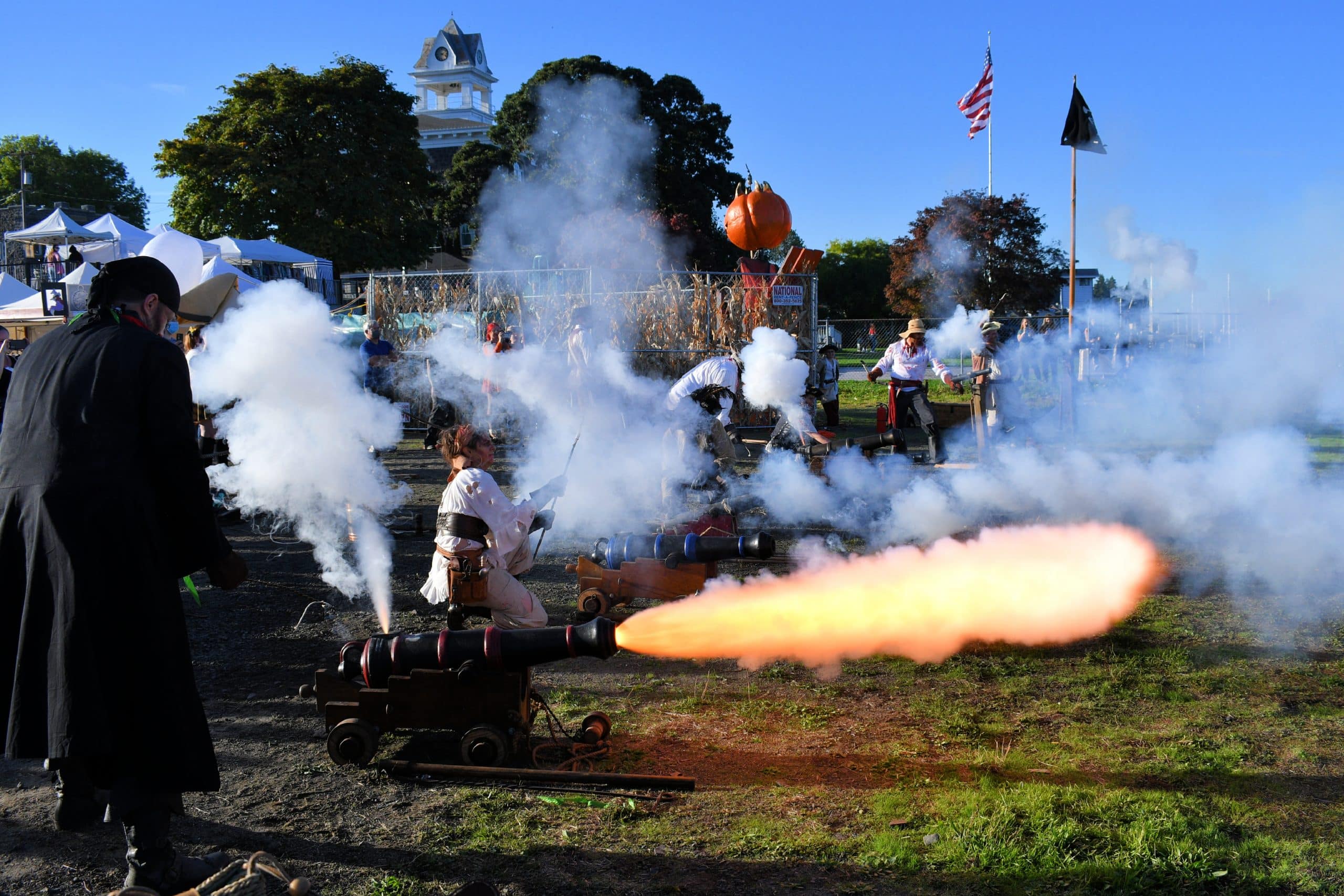 Pirate cannons at the Spirit of Halloweentown in St. Helens, Oregon