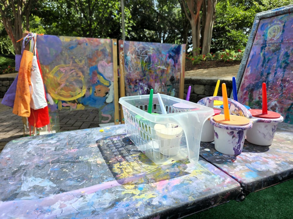 A kids' art project at Moon River Fest