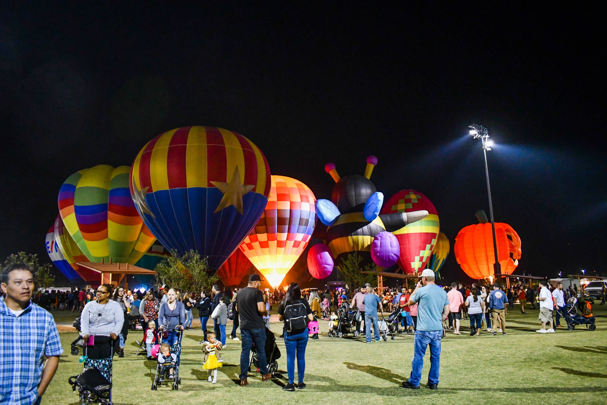 Trick-or-treating at the Spooktacular Hot Air Balloon Festival