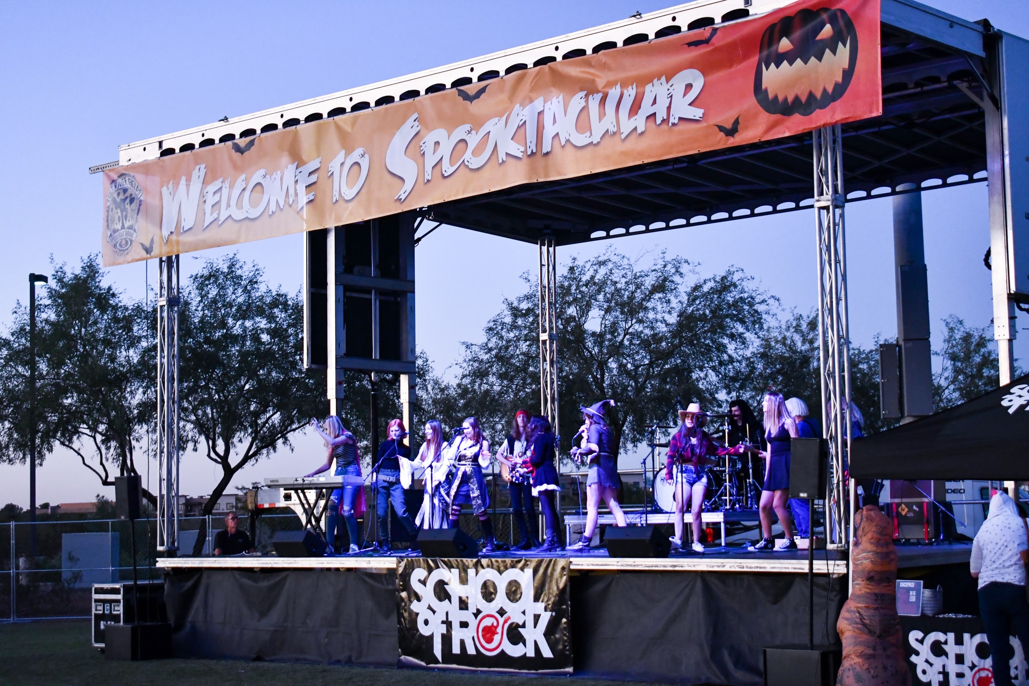 Stage at the Spooktacular Hot Air Balloon Festival