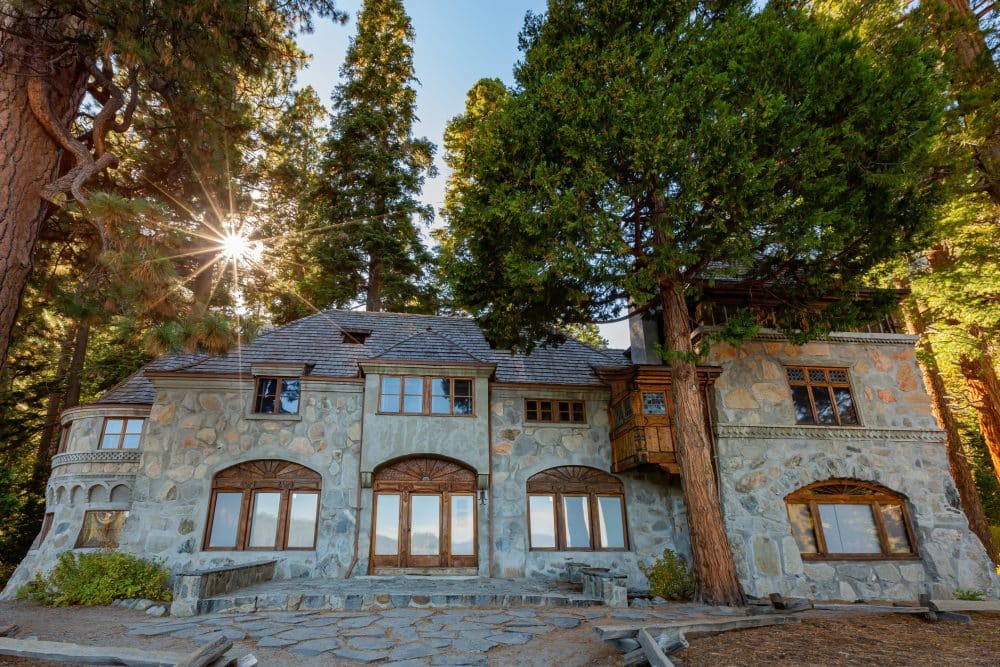 Exterior view of the Vikingsholm in Lake Tahoe area - Lake Tahoe In December