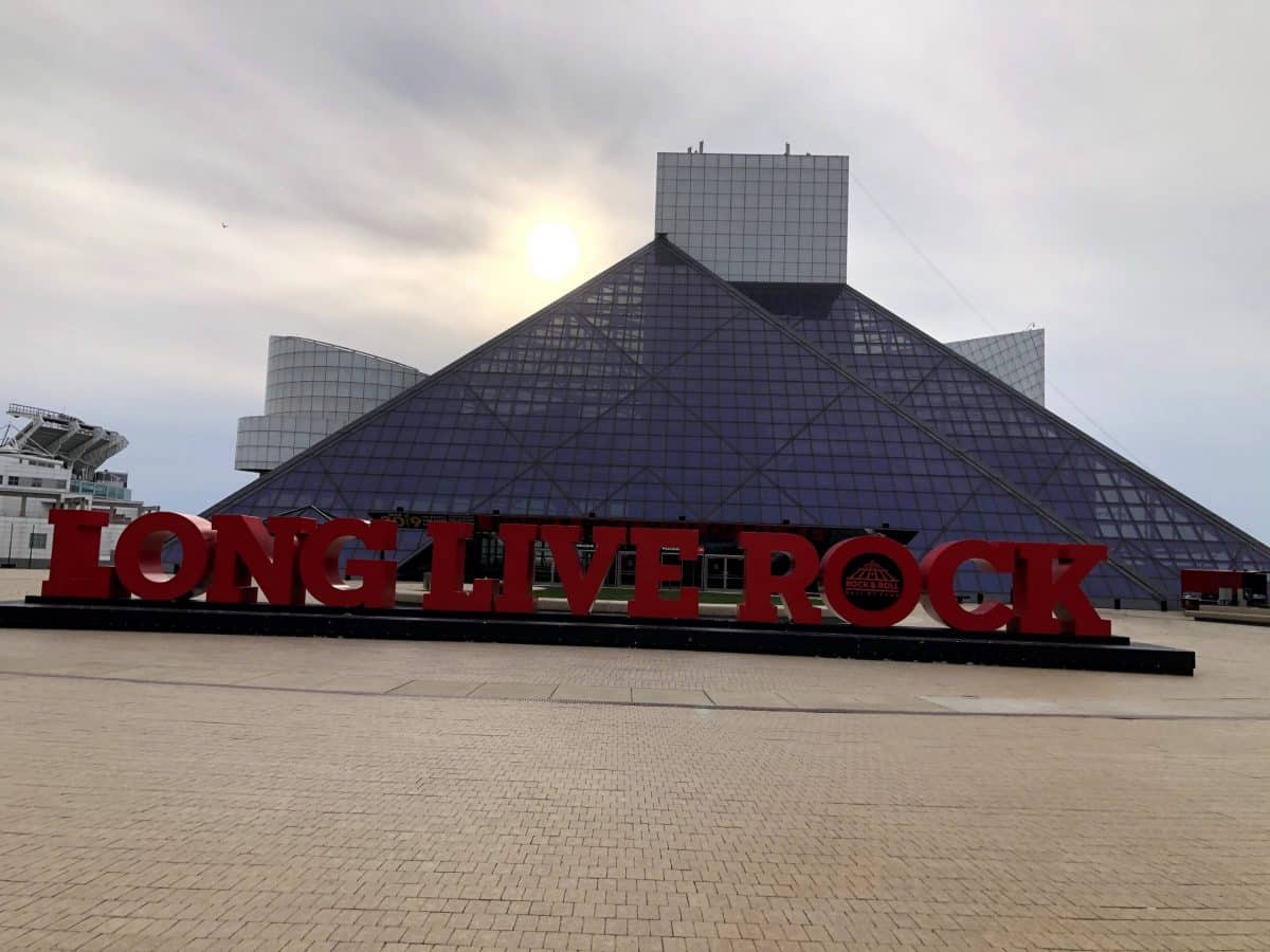 The Rock and Roll Hall of Fame in Cleveland, Ohio.