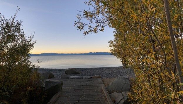 Lake Tahoe peaceful lake, fall - Thanksgiving Getaways For Families