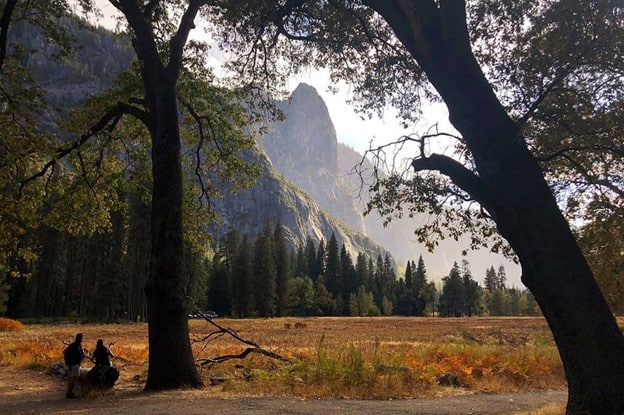 Family Hike in Yosemite in Fall - Thanksgiving Getaways For Families