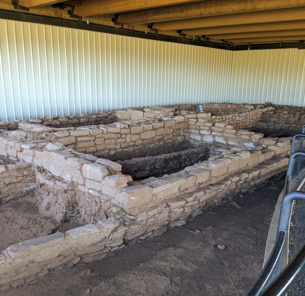 The remnants of a pithouse at Mesa Verde National Park