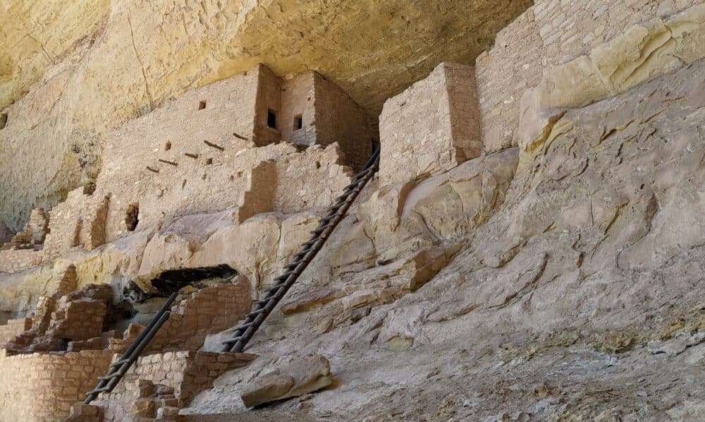 A wide view of Long House at Mesa Verde National Park
