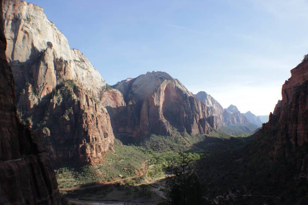 Beautiful View of Angels Landing in Zion National Park, Utah
