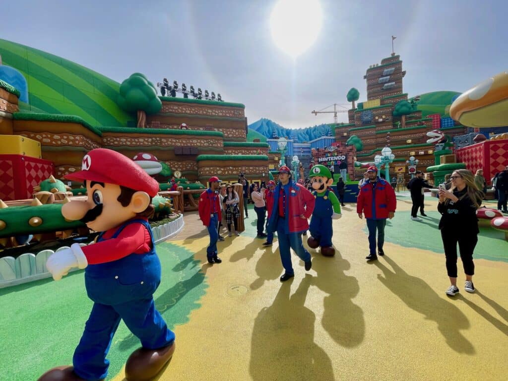 mario walking around his land 