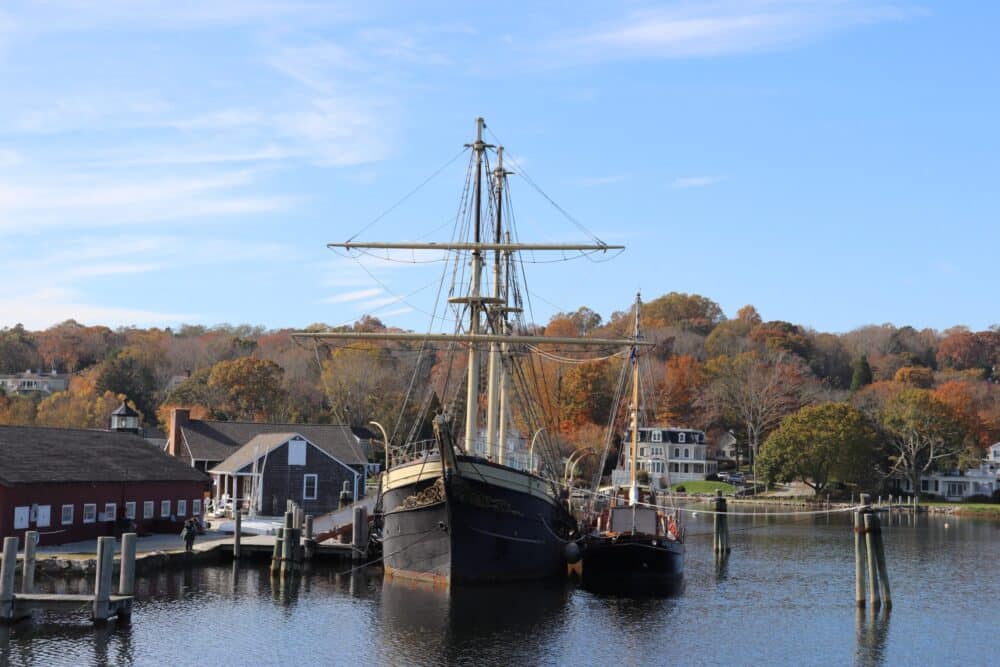 Tall ship at dock - Mystic Seaport