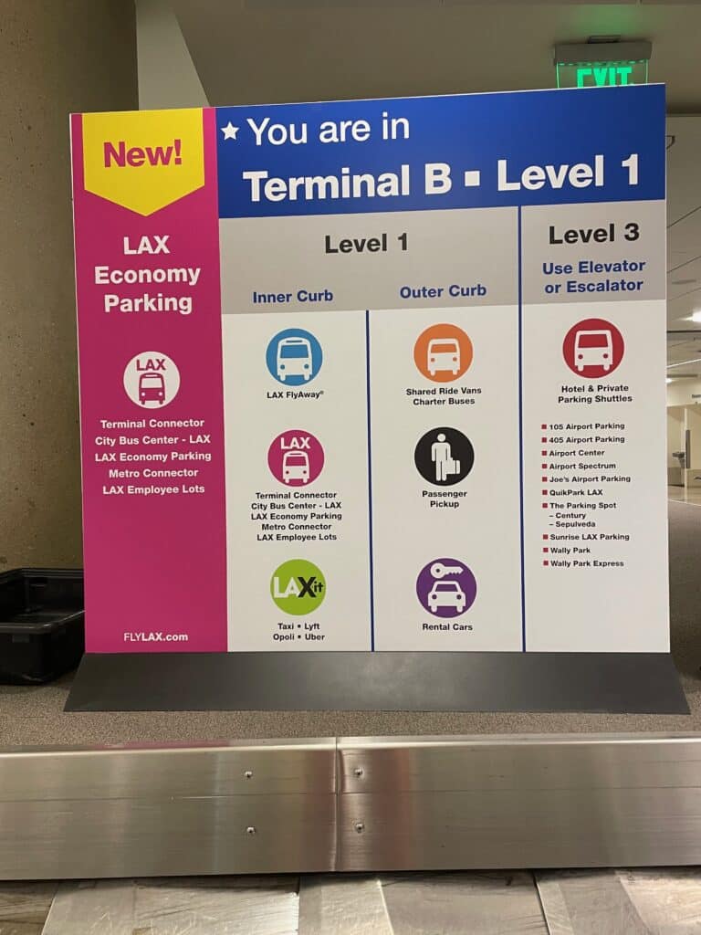 airport sign - the parking spot