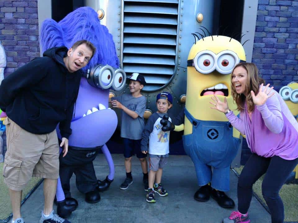 our family with the minions - places to visit in los angeles with family