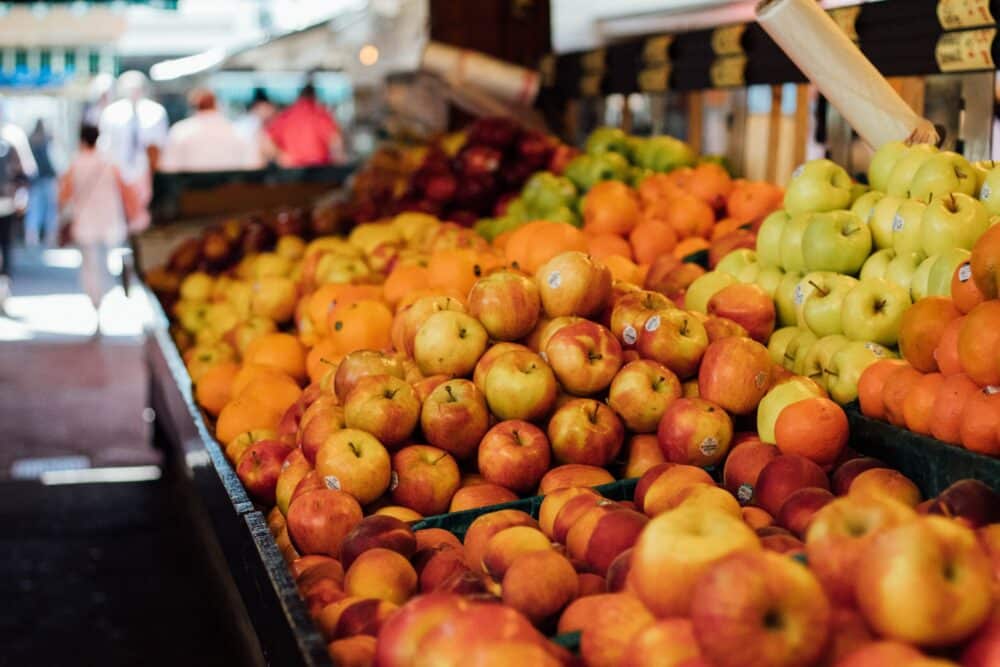 fresh produce at the Farmer's Market on 3rd and Fairfax, near Du-par's - Best LA Family restaurants