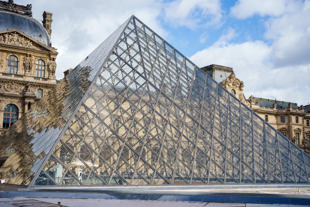 Louvre entrance pyramid - Europe Family Vacations