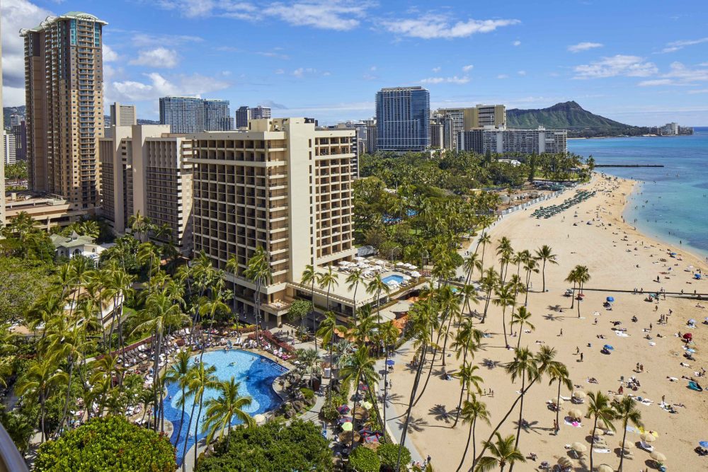 top view Hilton Hawaiian Village Waikiki Beach Resort - Best Oahu Resorts for Families