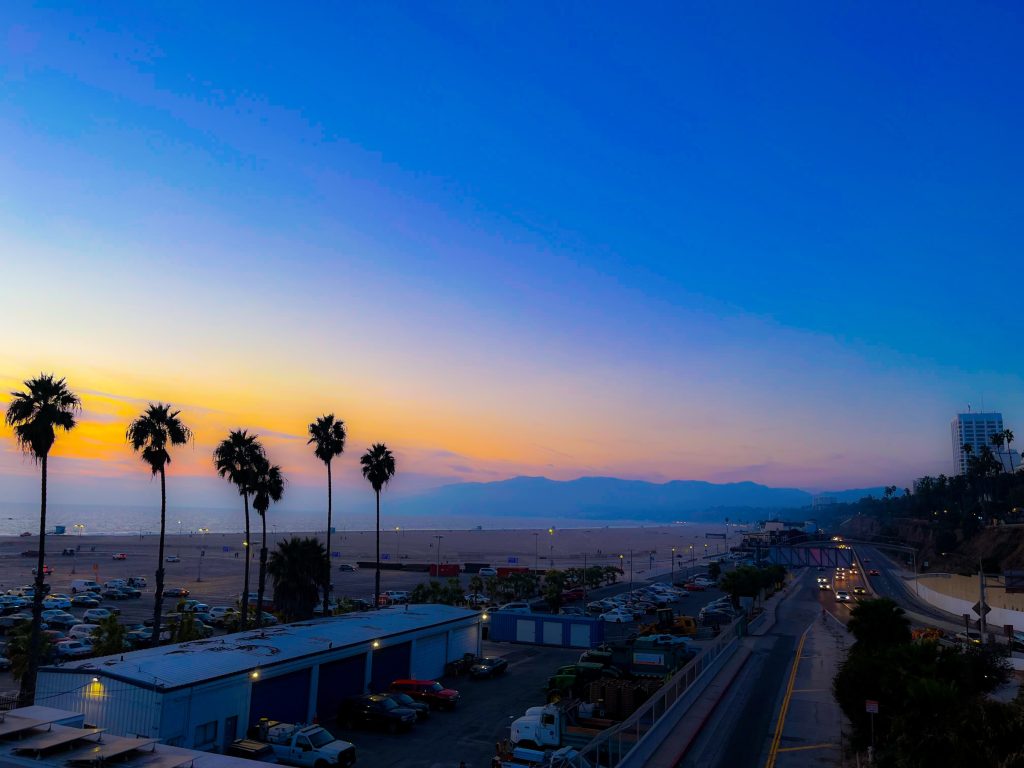 PCH at sunset - best places to stay in los angeles for families