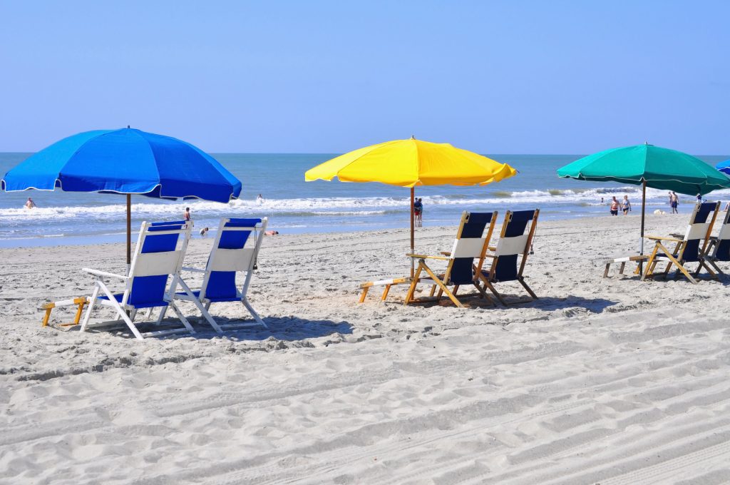 beach chairs at Myrtle Beach - Things To Do In Myrtle Beach With Kids