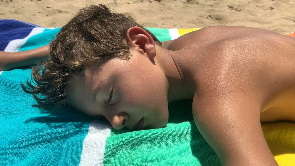 Boy Napping at Myrtle Beach - Things To Do In Myrtle Beach With Kids