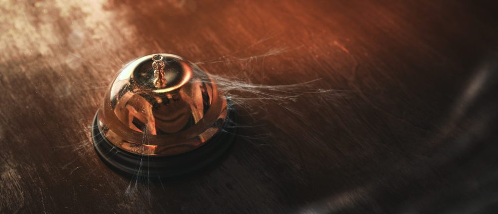 Not often used hotel desk bell - most haunted hotels in the united states
