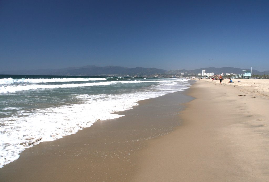 Beach In Front of Muscle Beach - Best California Beach For Families.