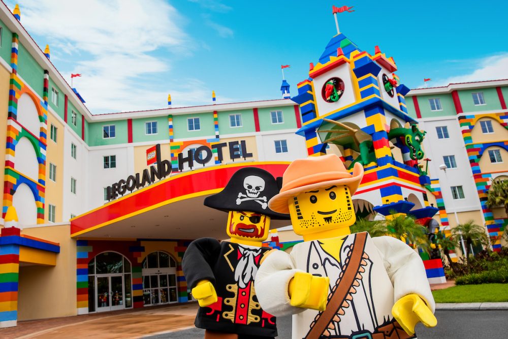 LEGO Characters in front of LEGOLAND California Resort - Top 5 California Family Resorts