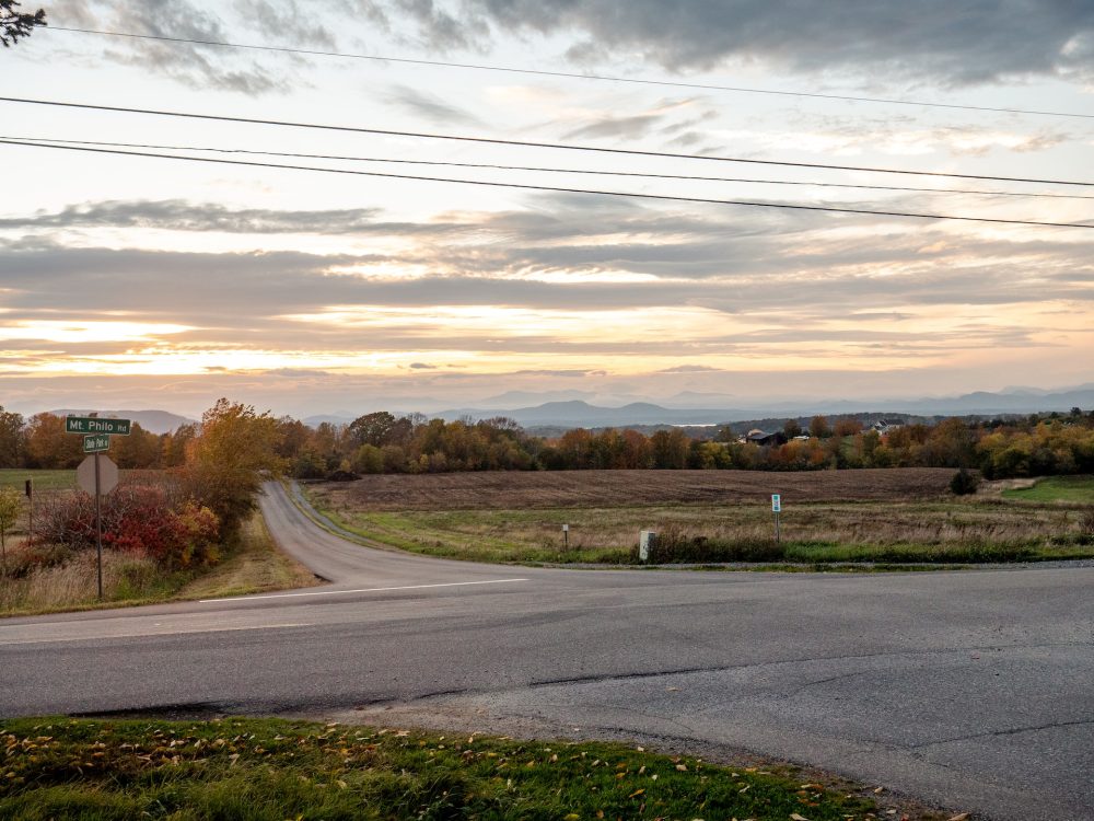 mountains, meadows, fields, roads, road sign, vermont road trip for families