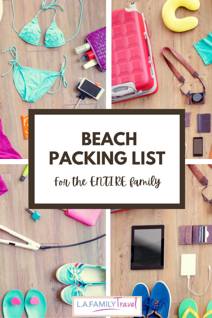 beach packing list pin