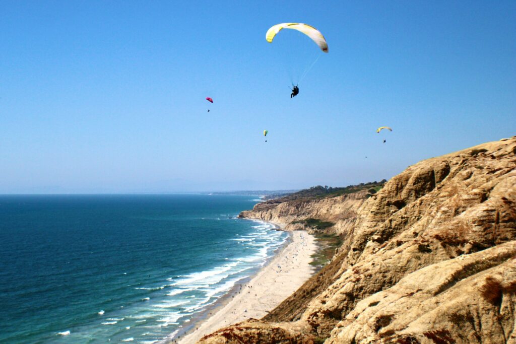 paragliding at san diego beach