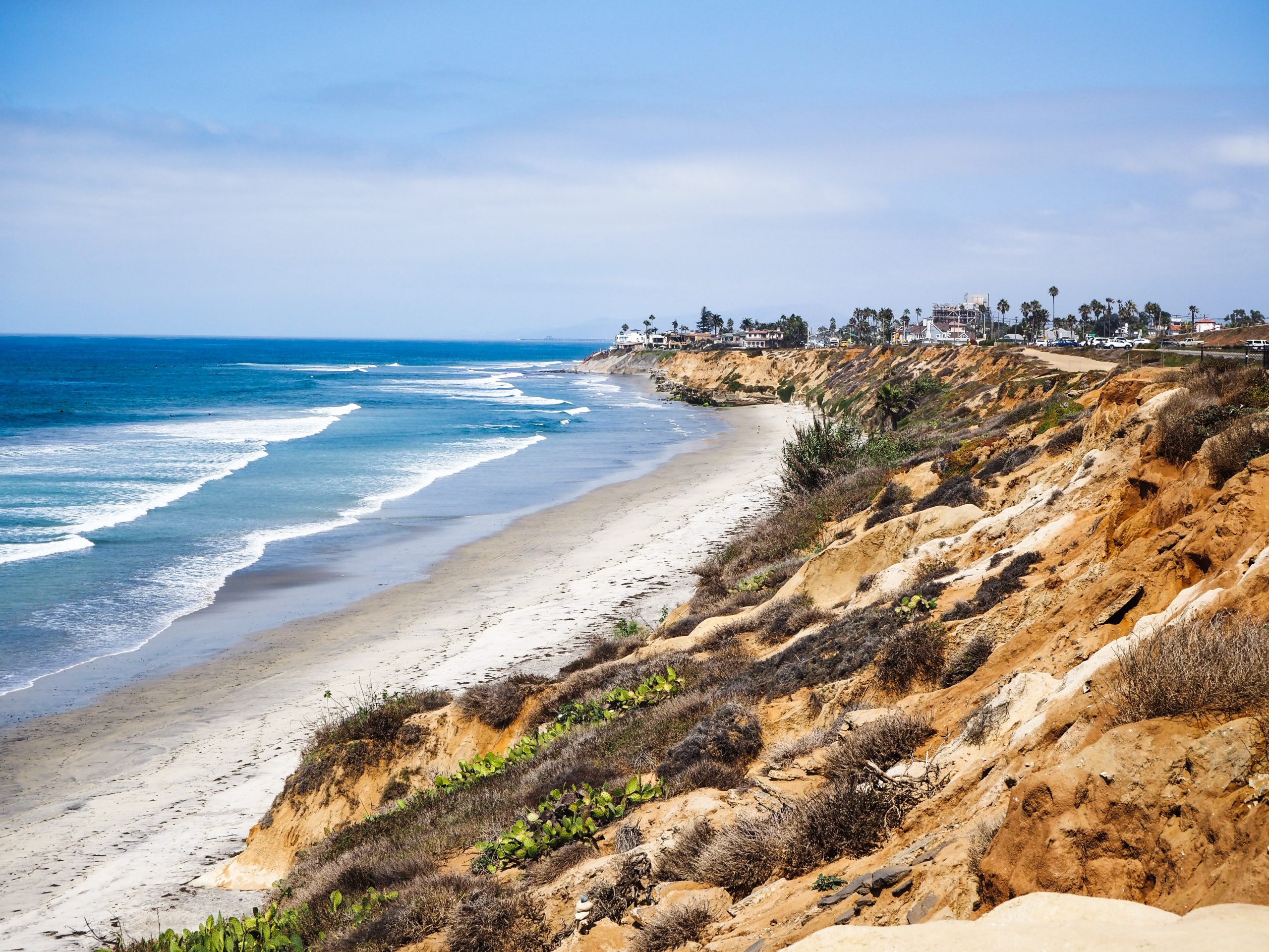 The rocky coastline in Carlsbad, California - best family beach vacations in October