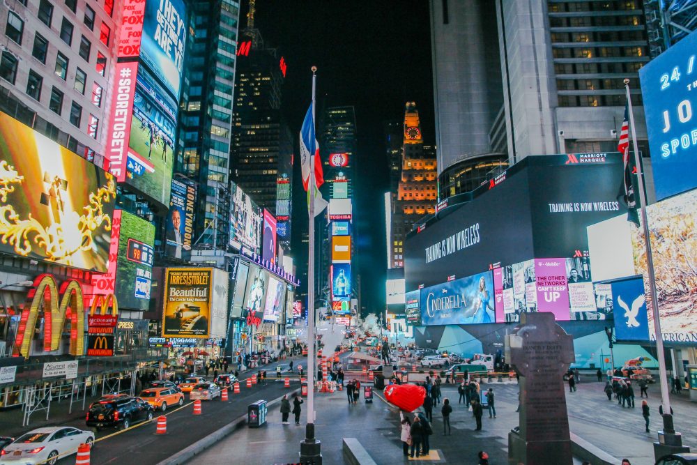 NYC view of Broadway - Vacation Spots for Teens in the U.S.