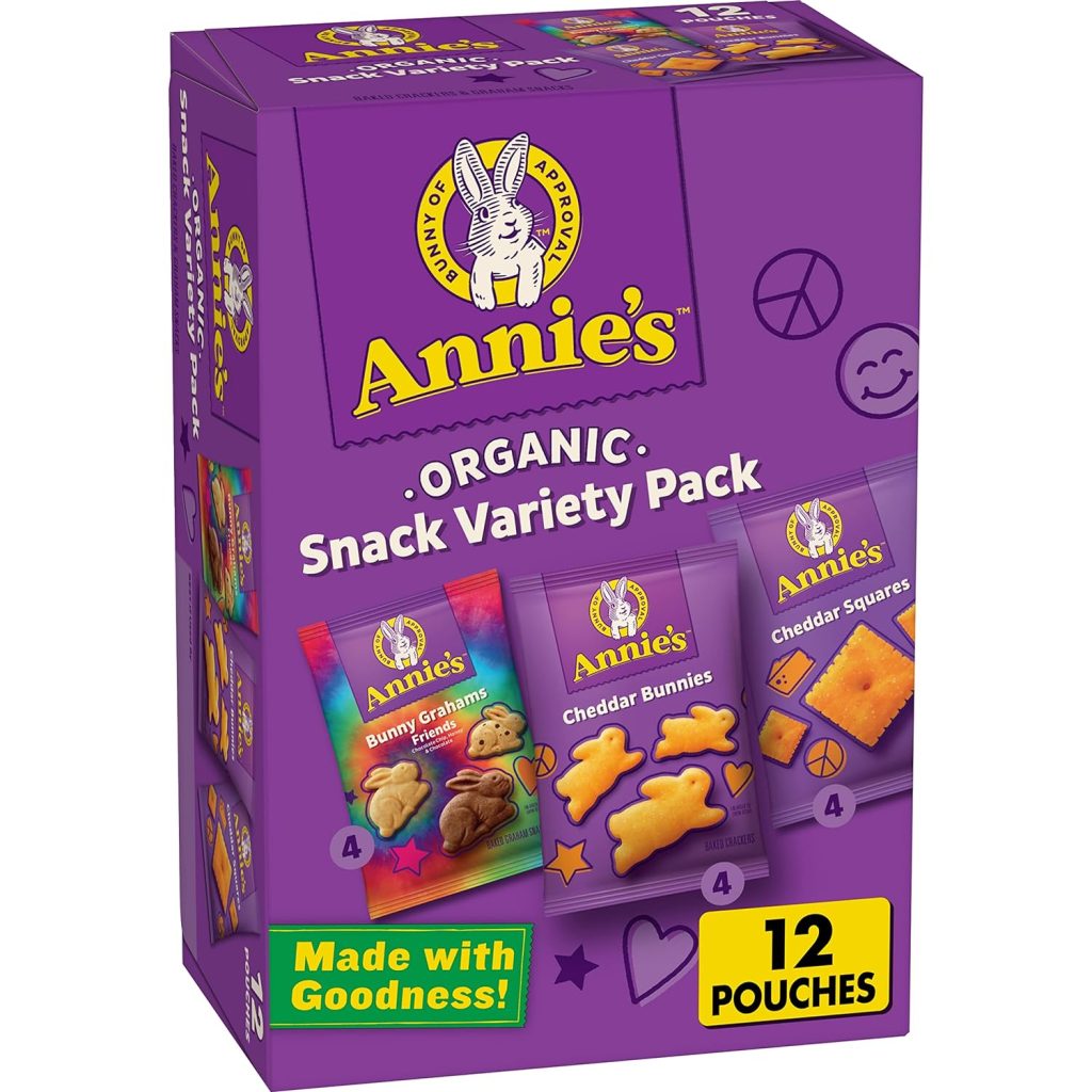 Annie's organic purple snack box.