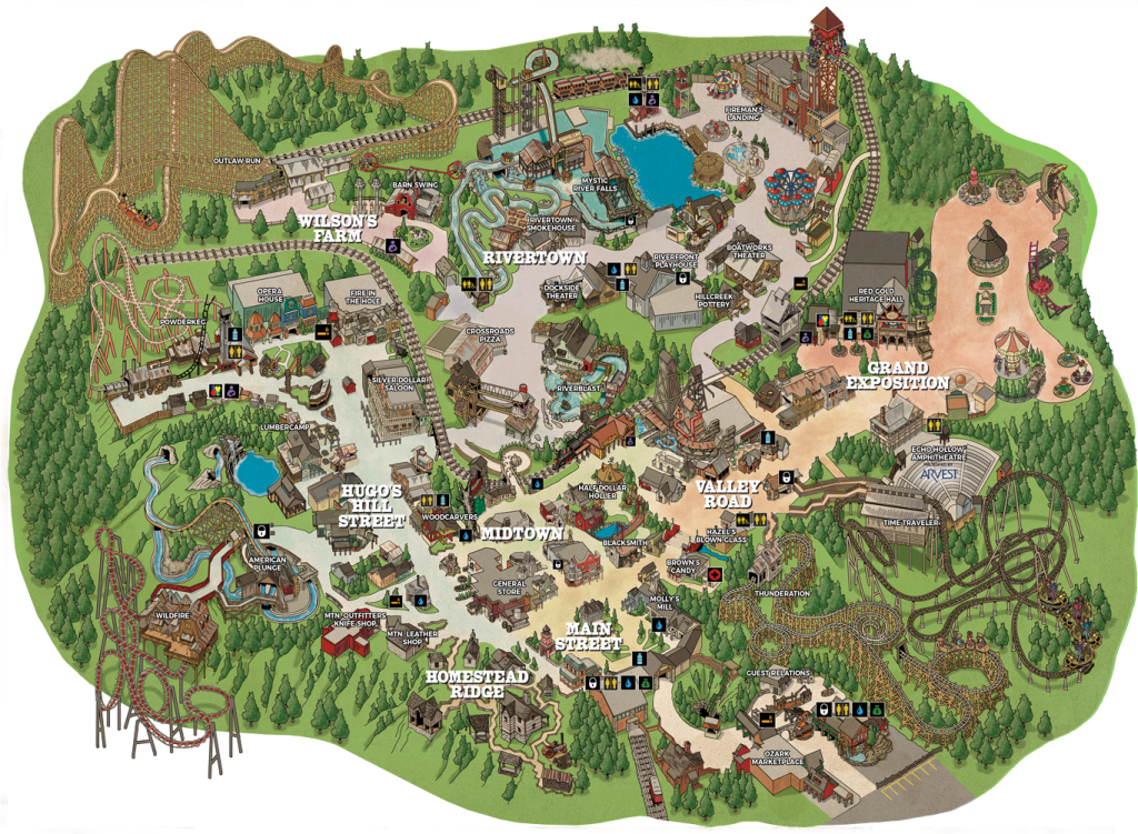 Silver Dollar City Map - Branson Family Vacations