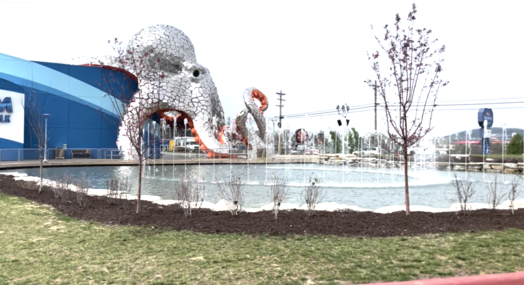 sequined octopus on building entrance - Branson Family Vacations