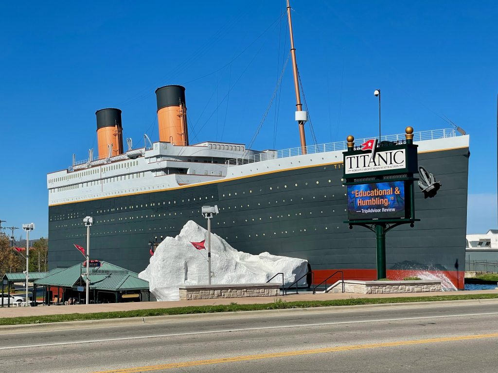 Titanic replica outside of museum - Branson Family Vacations