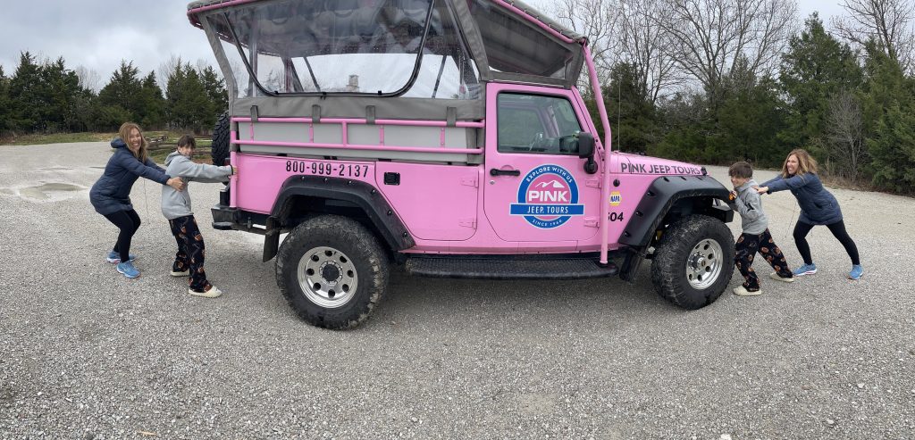 Pink Jeep Tour wacky photo - Branson Family Vacations