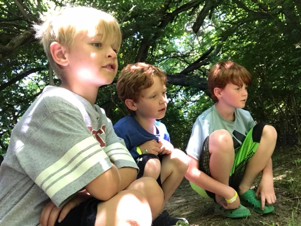my three boys working on a local trail -5 meaningful volunteer vacations