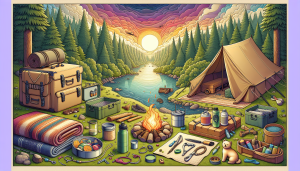 camping cartoon
