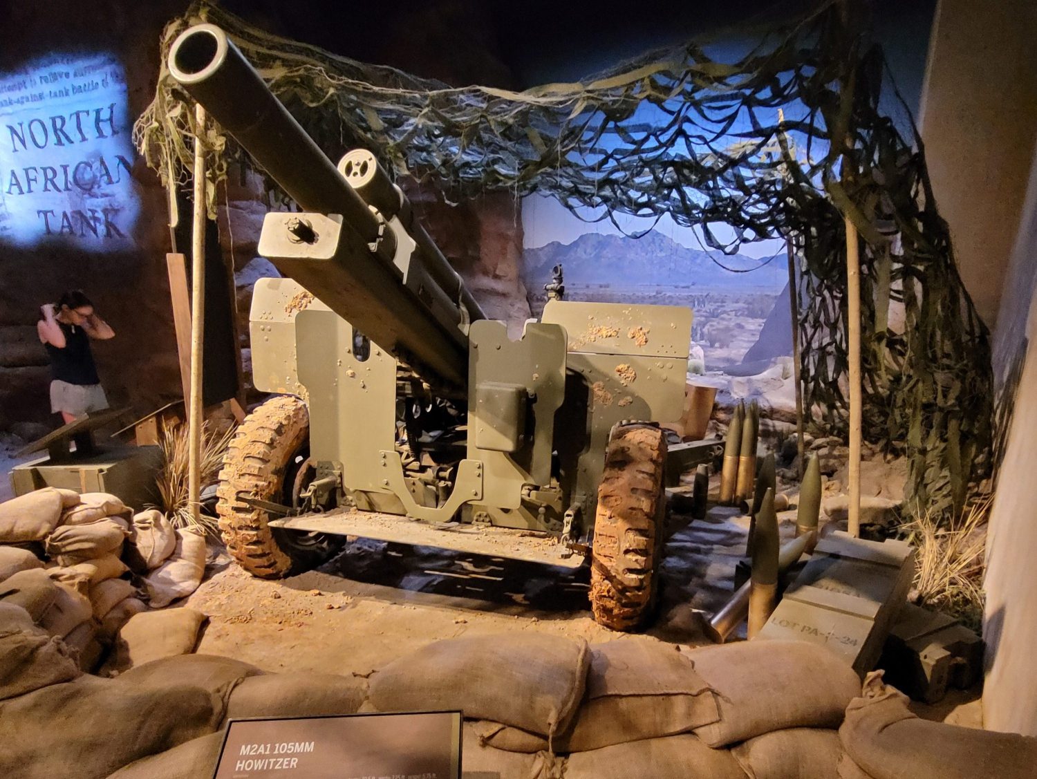 Photo of tank exhibit at World War II Museum. Father's Day trips. 