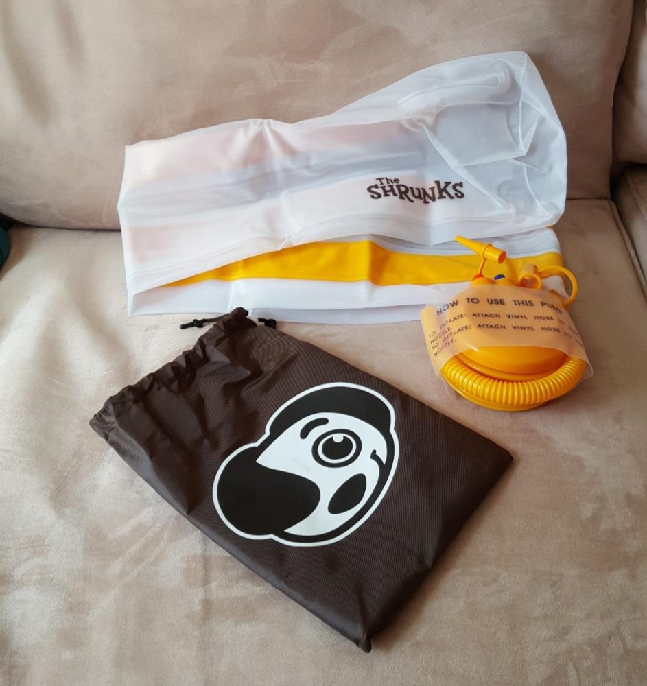 Shrunks bed rail before inflated