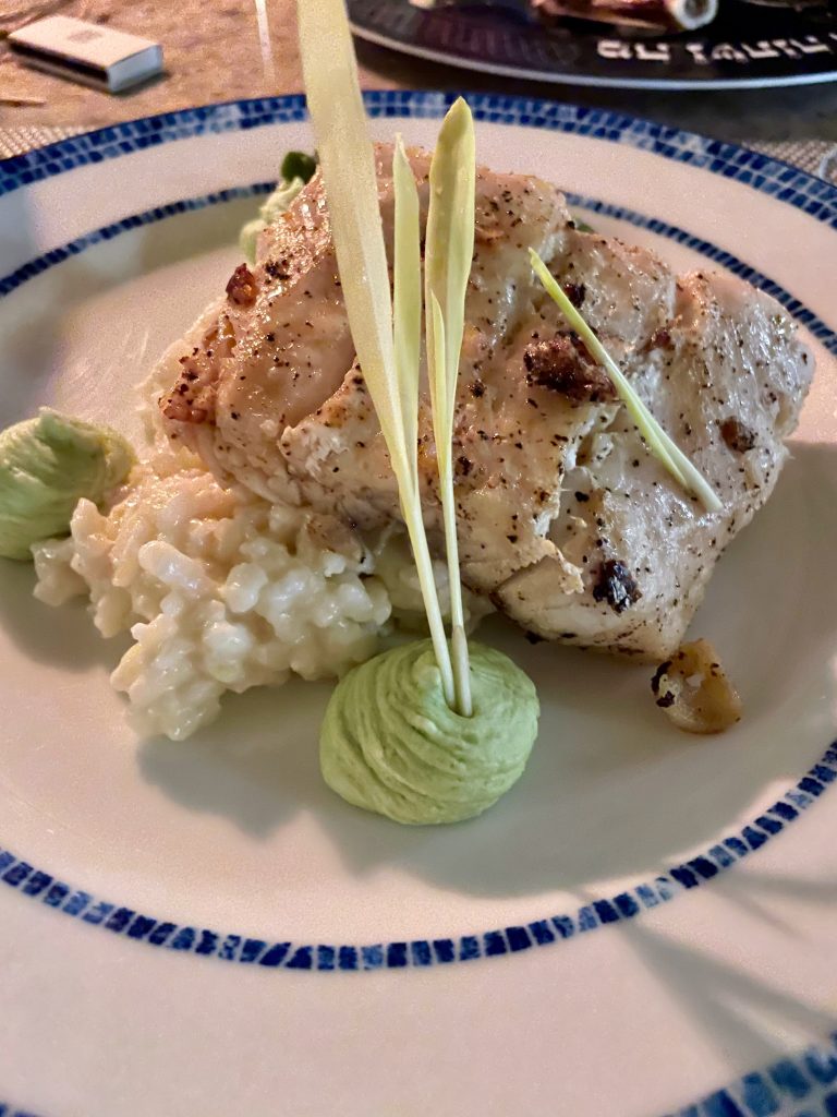 fish dinner at the Grand Velas Riviera Maya Mexico