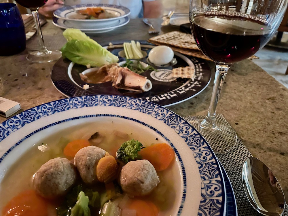 Passover meal with matzo ball soup at the Grand Velas Riviera Maya Mexico