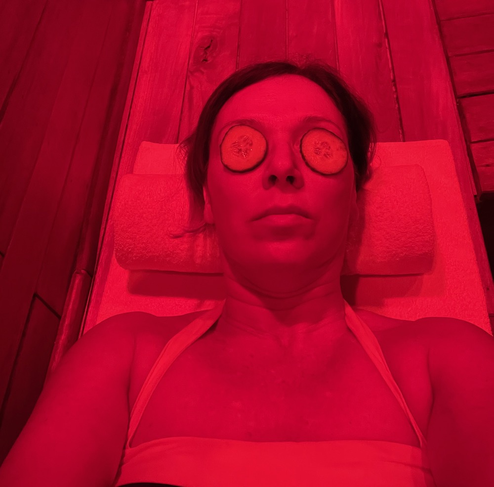 woman in steam room at Grand Velas Riviera Maya Mexico