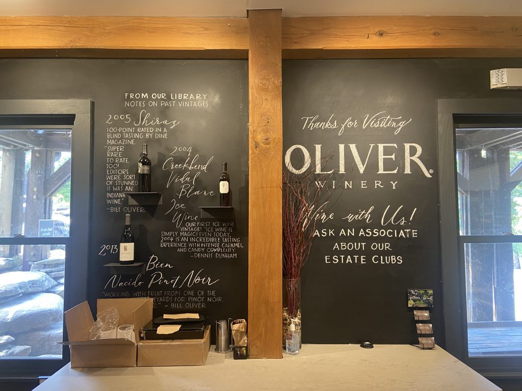 Creekbend wines on display