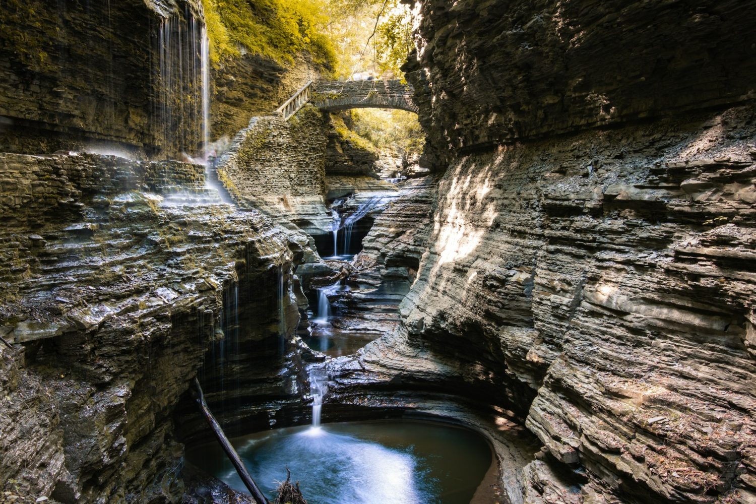 View at Watkins Glen State Park. Finger Lakes in the Fall.