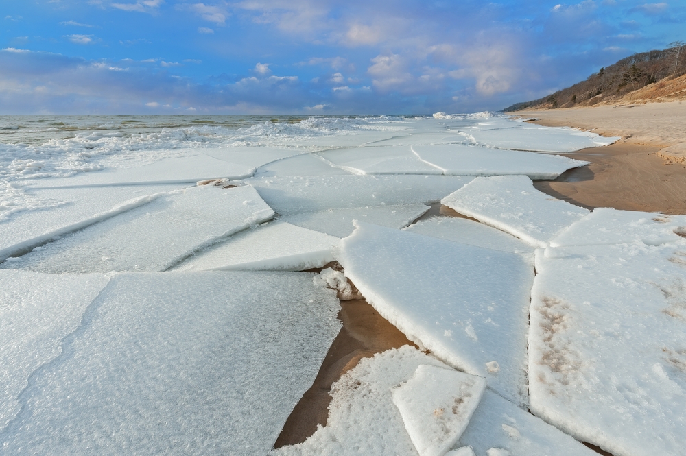 Frozen Lake Michigan