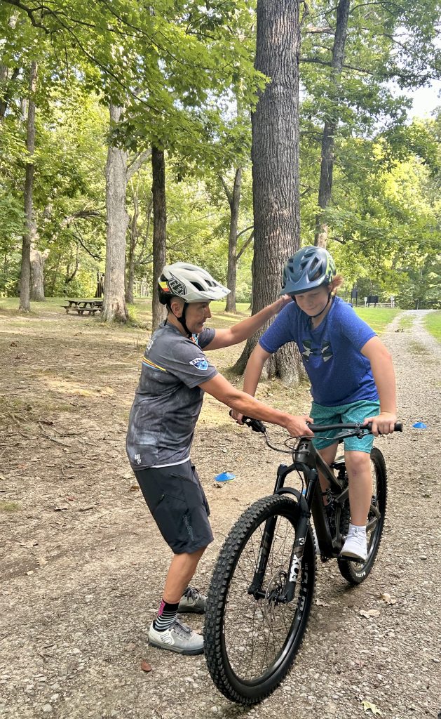 mountain bike lesson with Kate from Brown County Bikes