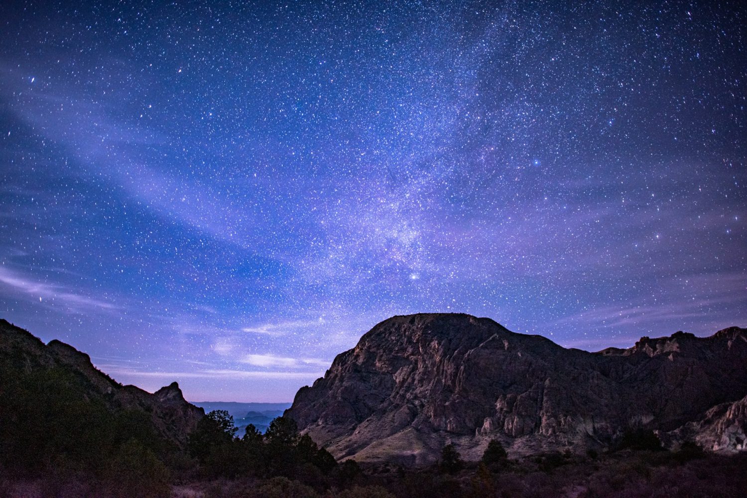 View of the Milky Way at Blue Bend in top 20 National Parks in the US