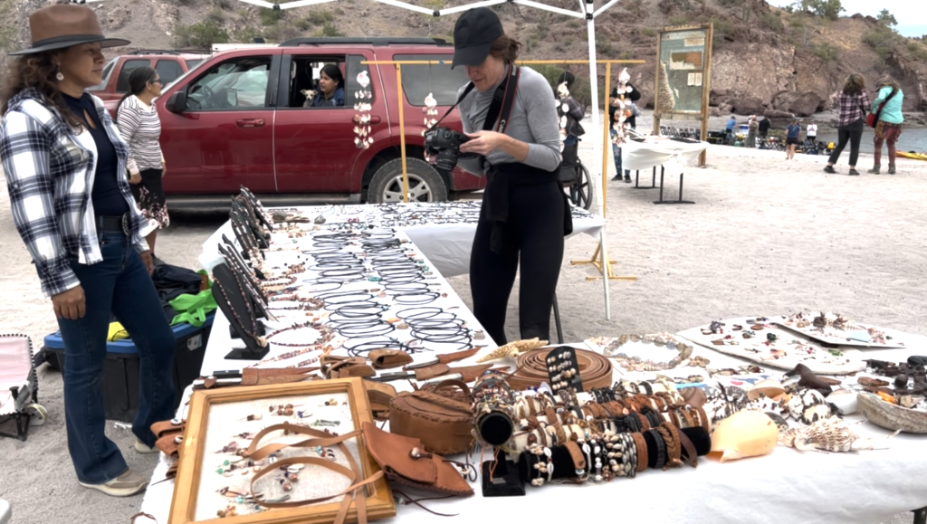 souvenir stand on beach