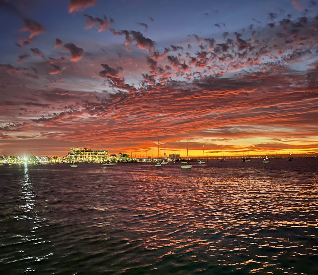 La Paz sunset on Cruise To Baja Mexico