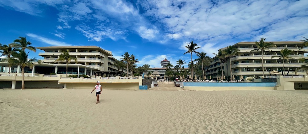 beach hotel on a cruise to Baja Mexico